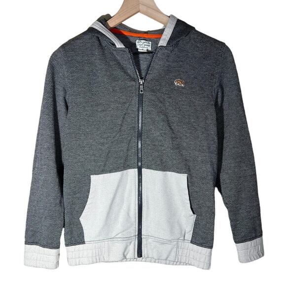 Lucky Brand Girls Gray Tan Zipper Hoodie Jacket Size M - Picture 1 of 5